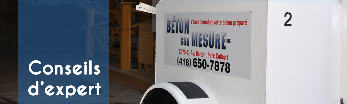 Chez Béton Sur Mesure… Commandez uniquement la quantité dont vous avez besoin!