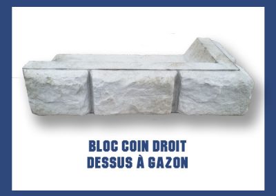 Coin droit dessus à gazon