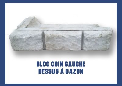 Coin gauche dessus à gazon