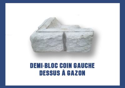 Demi-coin gauche dessus à gazon