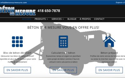 Avez-vous visité le nouveau site web de Béton Sur Mesure?